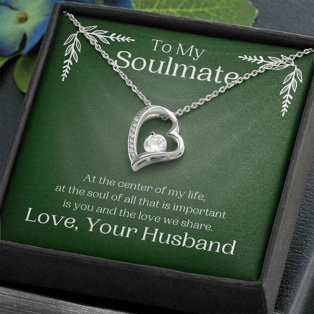 ShineOn Fulfillment Jewelry Soulmate Necklace, Heart Necklace, Soulmate Gift, Silver Necklace, Gold Necklace, Gift for Her, Free Gift Box, Free Shipping