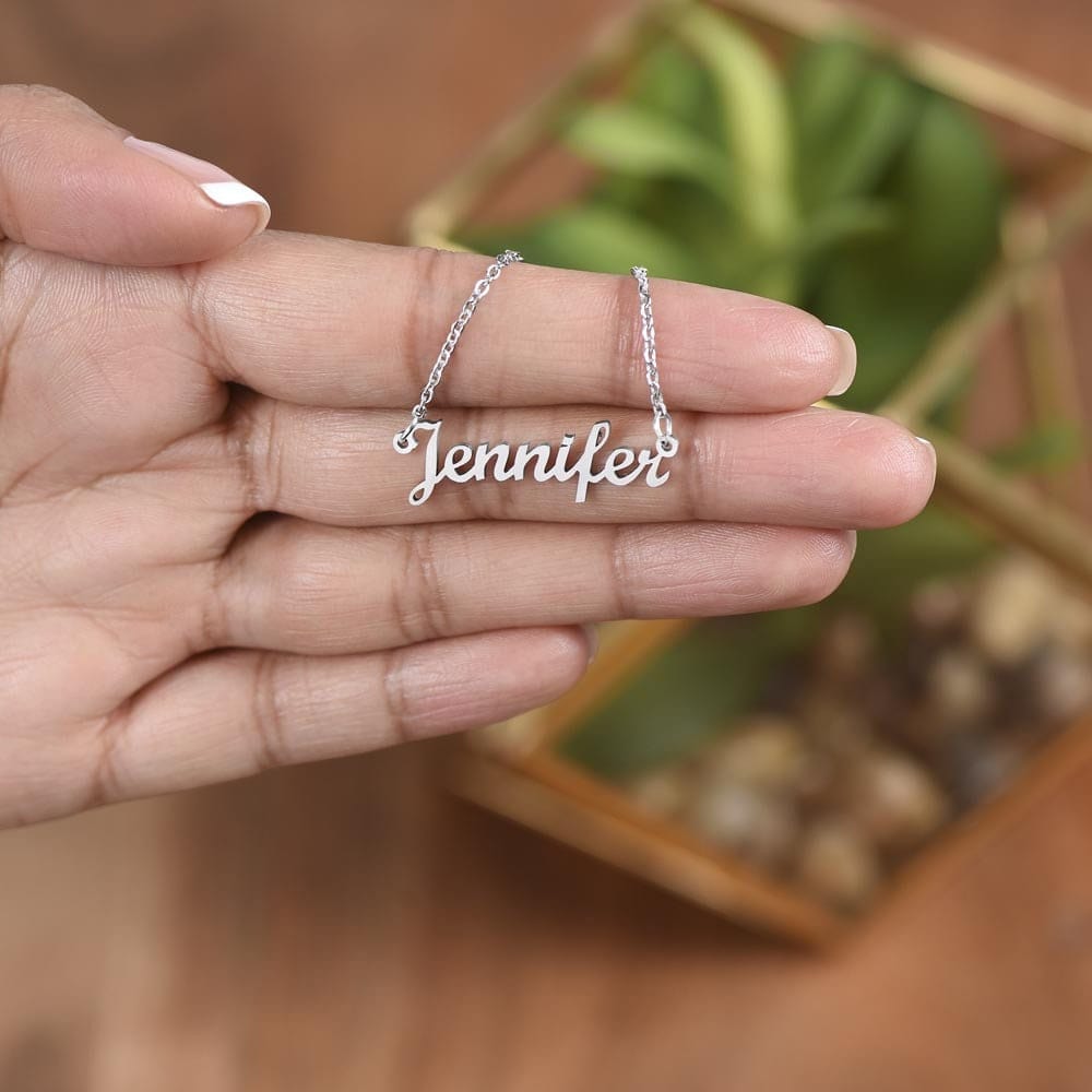 ShineOn Fulfillment Jewelry Personalized Name Necklace, Custom Name Necklace, Soulmate Necklace, Cable Chain Necklace, Gift for Her, Included Gift Box, Free Shipping