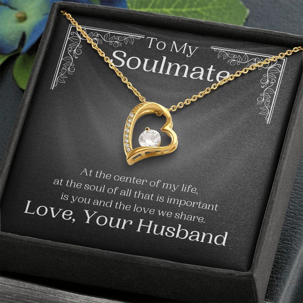 ShineOn Fulfillment Jewelry Soulmate Necklace, Heart Necklace, Soulmate Gift, Silver Necklace, Gold Necklace, Gift for Her, Free Gift Box, Free Shipping