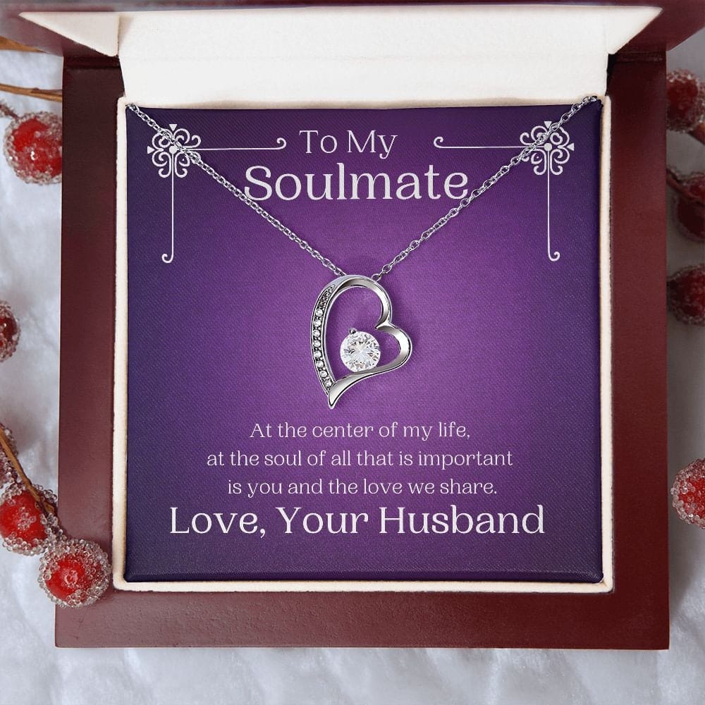 ShineOn Fulfillment Jewelry Soulmate Necklace, Heart Necklace, Soulmate Gift, Silver Necklace, Gold Necklace, Gift for Her, Free Gift Box, Free Shipping