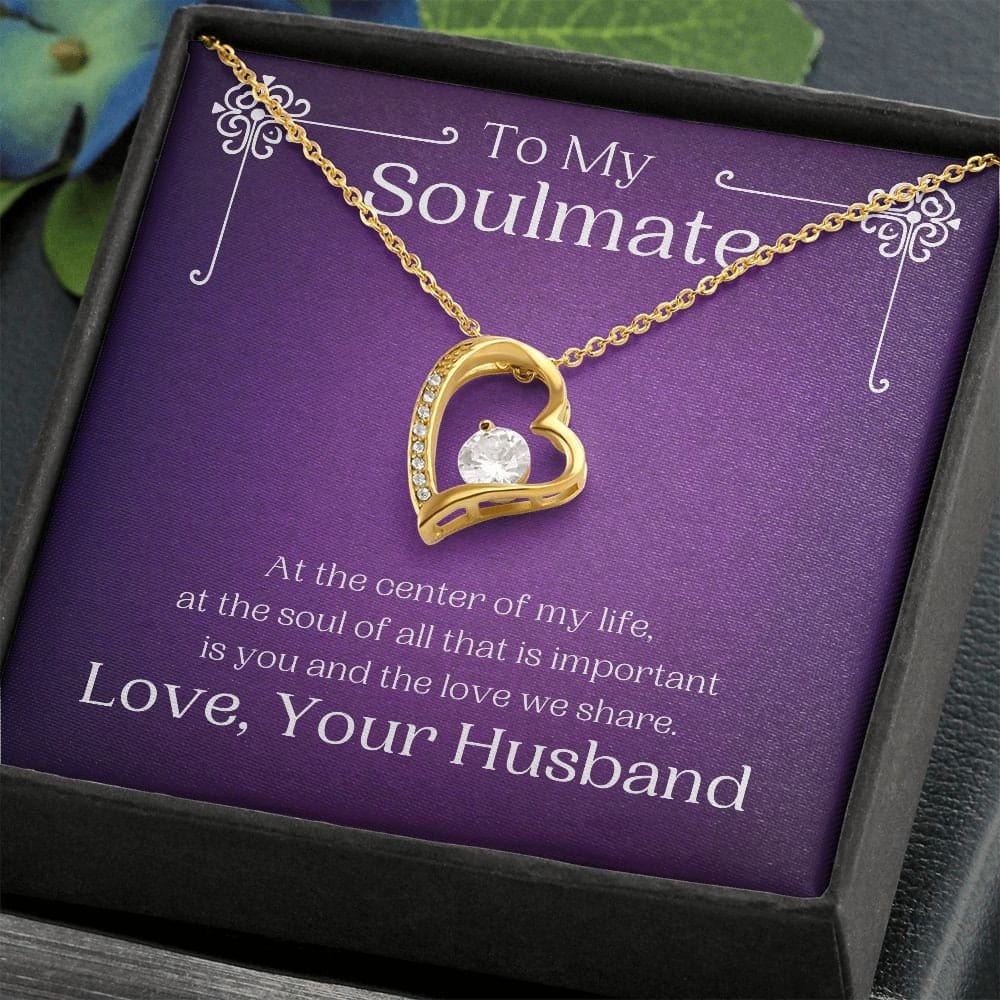 ShineOn Fulfillment Jewelry Soulmate Necklace, Heart Necklace, Soulmate Gift, Silver Necklace, Gold Necklace, Gift for Her, Free Gift Box, Free Shipping