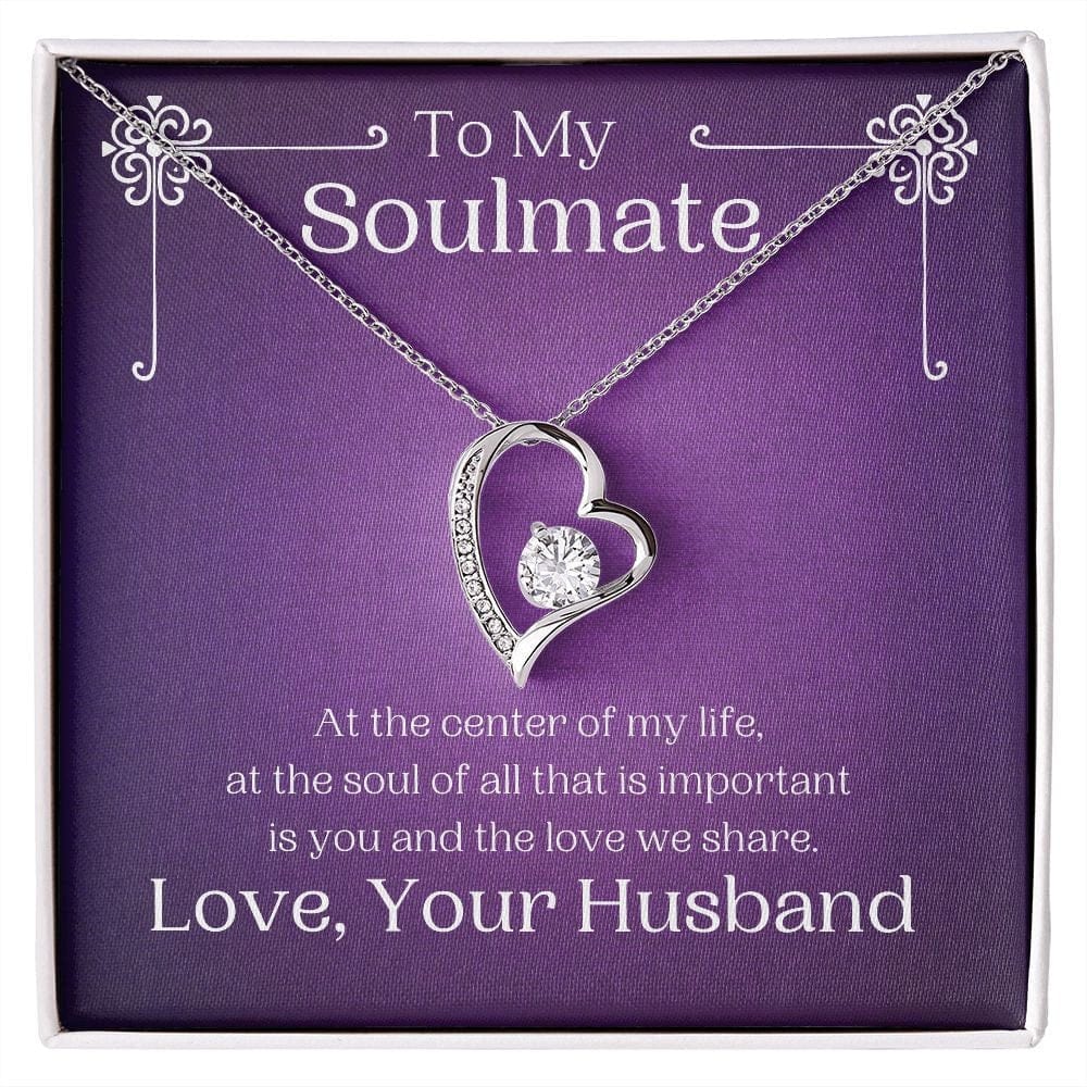 ShineOn Fulfillment Jewelry Soulmate Necklace, Heart Necklace, Soulmate Gift, Silver Necklace, Gold Necklace, Gift for Her, Free Gift Box, Free Shipping