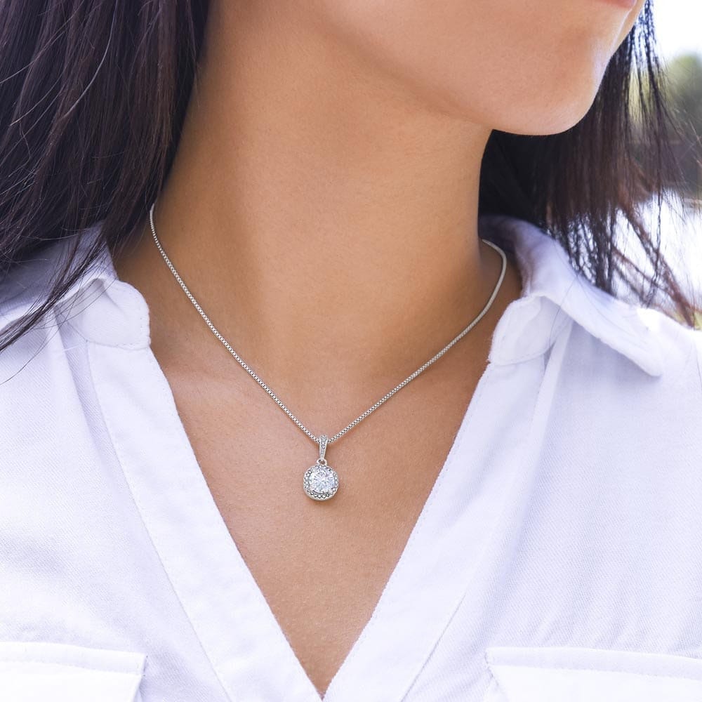 ShineOn Fulfillment Jewelry Soulmate Necklace, Soulmate Gift, To My Soulmate, Valentine Gift, White Gold Necklace, Gift For Her,  Free Gift Box, Free Shipping