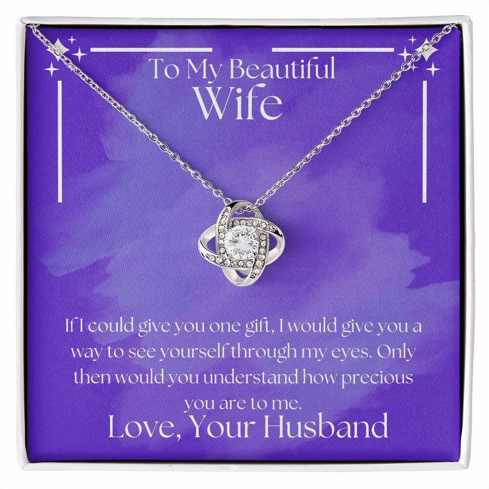 ShineOn Fulfillment Jewelry Wife Necklace, Heart Necklace, Wife Gift, Valentine Gift, Silver Necklace, Gold Necklace, Gift for Her, Free Gift Box, Free Shipping