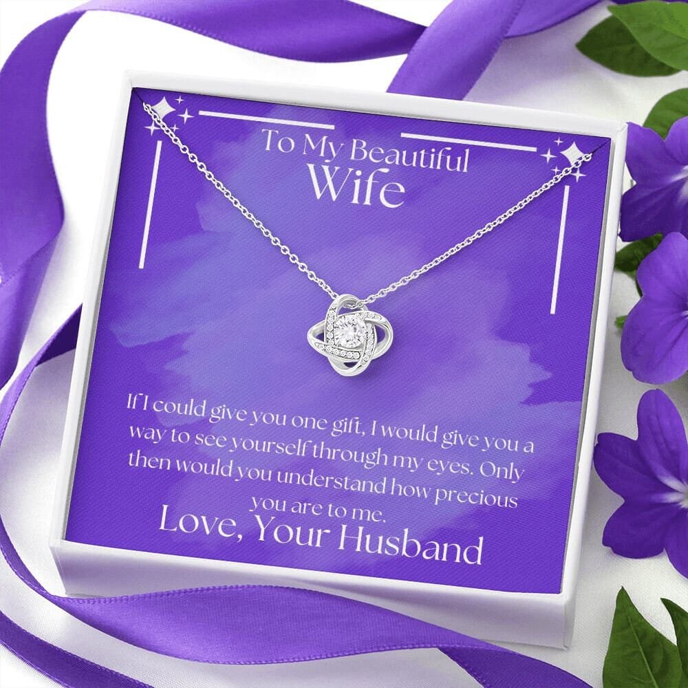 ShineOn Fulfillment Jewelry Wife Necklace, Heart Necklace, Wife Gift, Valentine Gift, Silver Necklace, Gold Necklace, Gift for Her, Free Gift Box, Free Shipping