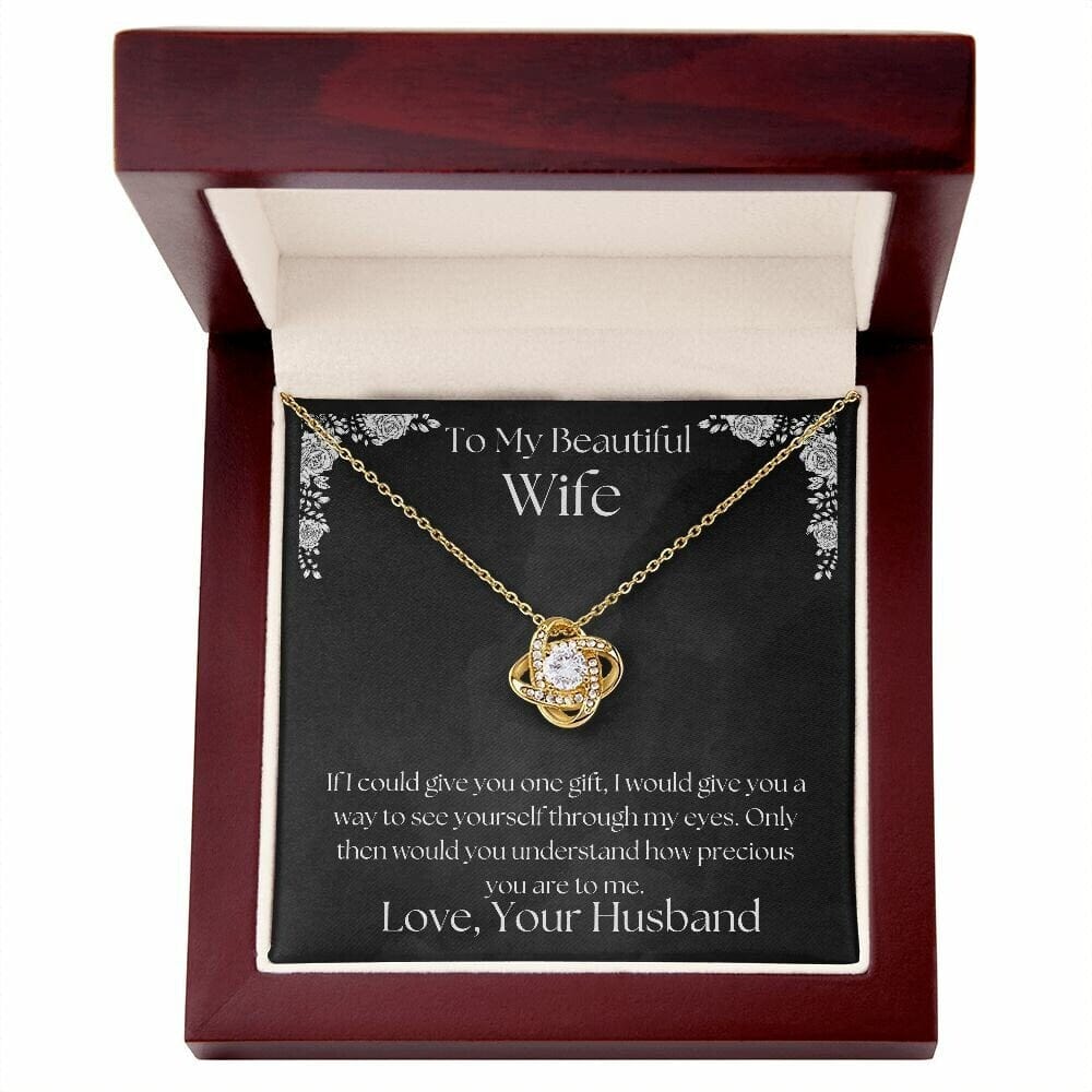 ShineOn Fulfillment Jewelry Wife Necklace, Heart Necklace, Wife Gift, Valentine Gift, Silver Necklace, Gold Necklace, Gift for Her, Free Gift Box, Free Shipping