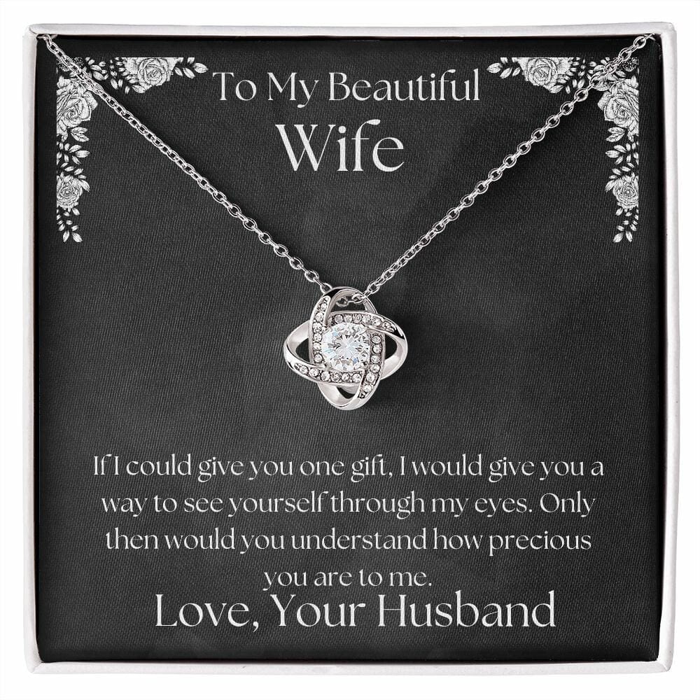 ShineOn Fulfillment Jewelry Wife Necklace, Heart Necklace, Wife Gift, Valentine Gift, Silver Necklace, Gold Necklace, Gift for Her, Free Gift Box, Free Shipping