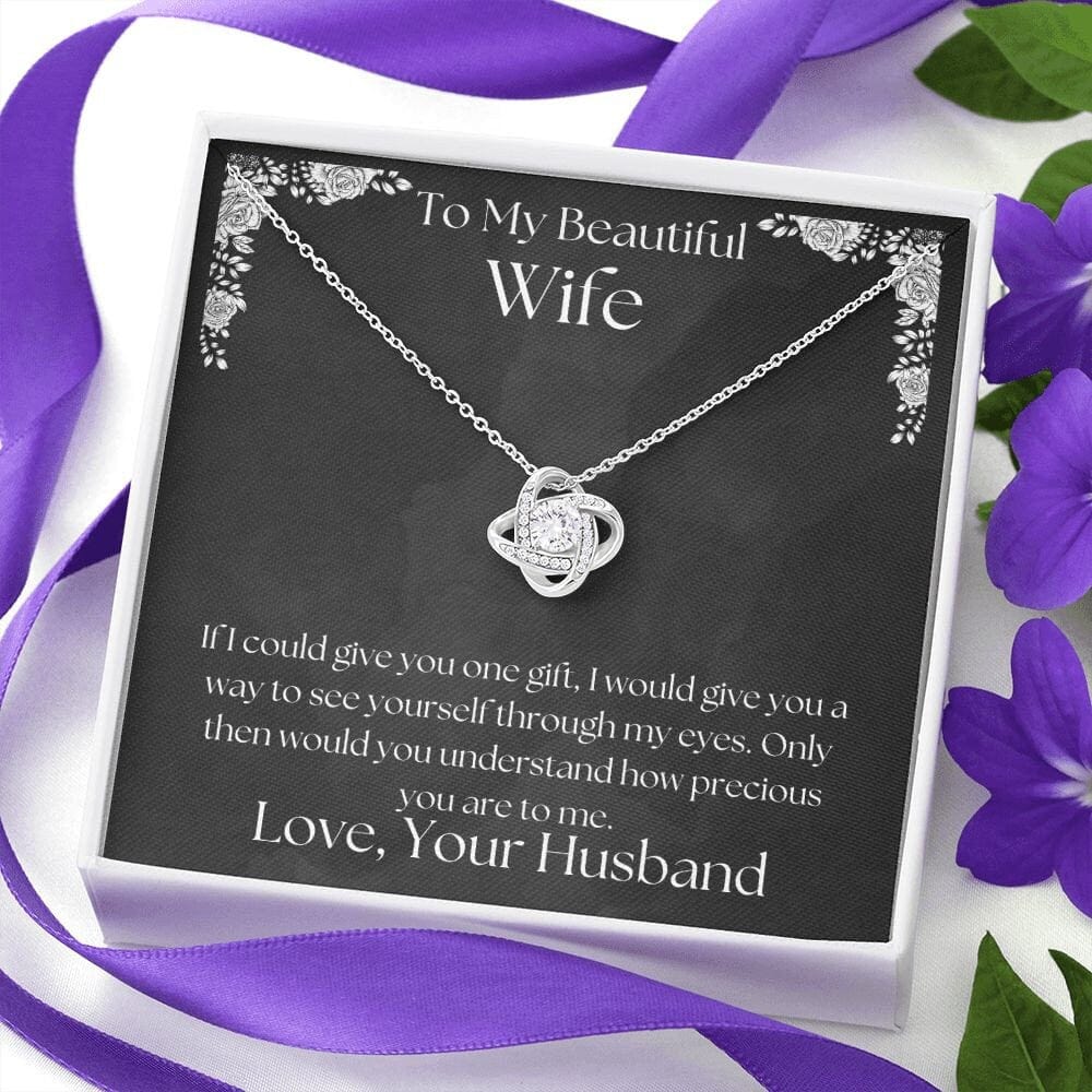 ShineOn Fulfillment Jewelry Wife Necklace, Heart Necklace, Wife Gift, Valentine Gift, Silver Necklace, Gold Necklace, Gift for Her, Free Gift Box, Free Shipping