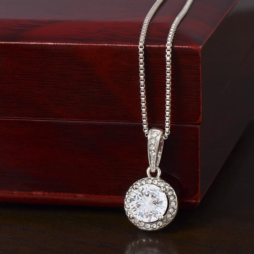 ShineOn Fulfillment Jewelry Wife Necklace, To My Beautiful Wife Necklace, Wife Gift, Valentine Gift, White Gold Necklace, Gift for Her, Free Gift Box, Free Shipping