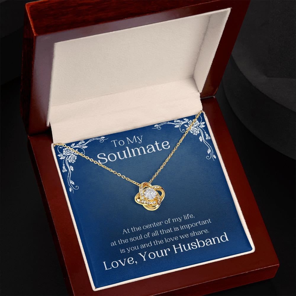 ShineOn Fulfillment Jewelry Soulmate Necklace, Soulmate Gift, To My Soulmate, Valentine Gift, White Gold or Gold Necklace, Gift For Her, Free Gift Box, Free Shipping