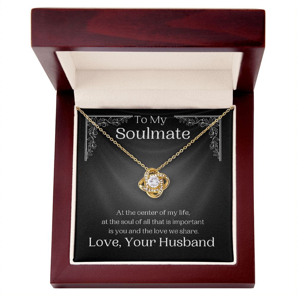 ShineOn Fulfillment Jewelry Soulmate Necklace, Soulmate Gift, To My Soulmate, Valentine Gift, White Gold or Gold Necklace, Gift For Her, Free Gift Box, Free Shipping