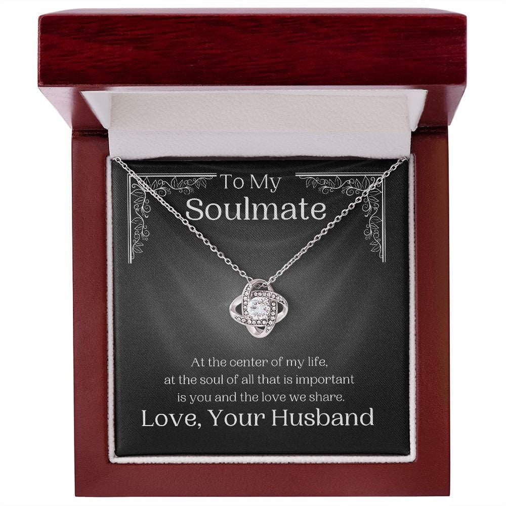 ShineOn Fulfillment Jewelry Soulmate Necklace, Soulmate Gift, To My Soulmate, Valentine Gift, White Gold or Gold Necklace, Gift For Her, Free Gift Box, Free Shipping