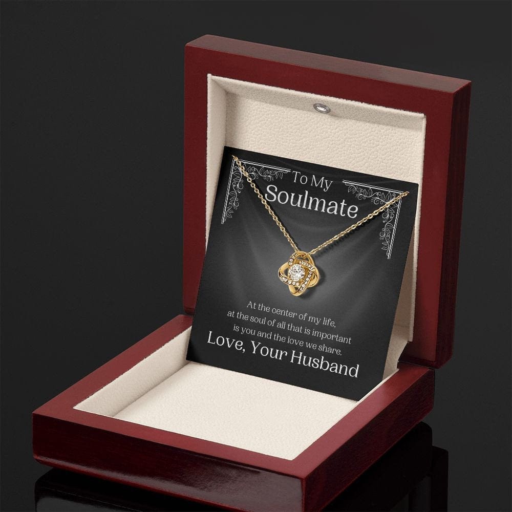 ShineOn Fulfillment Jewelry Soulmate Necklace, Soulmate Gift, To My Soulmate, Valentine Gift, White Gold or Gold Necklace, Gift For Her, Free Gift Box, Free Shipping