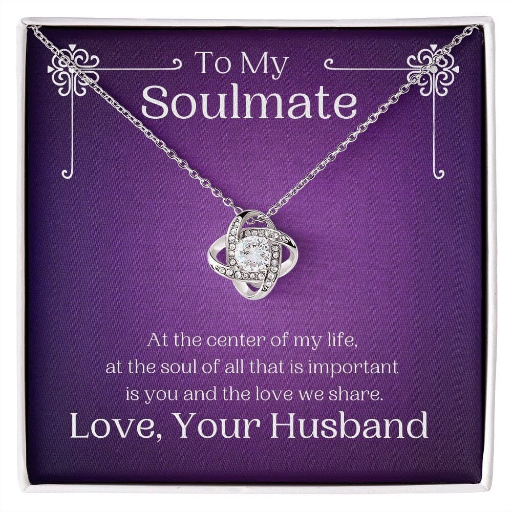 ShineOn Fulfillment Jewelry Soulmate Necklace, Soulmate Gift, To My Soulmate, Valentine Gift, White Gold or Gold Necklace, Gift For Her, Free Gift Box, Free Shipping