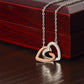 ShineOn Fulfillment Jewelry Wife Necklace, To My Beautiful Wife Necklace, Wife Gift, Interlocking Hearts, Silver and Rose Gold Necklace, Free Gift Box, Free Shipping