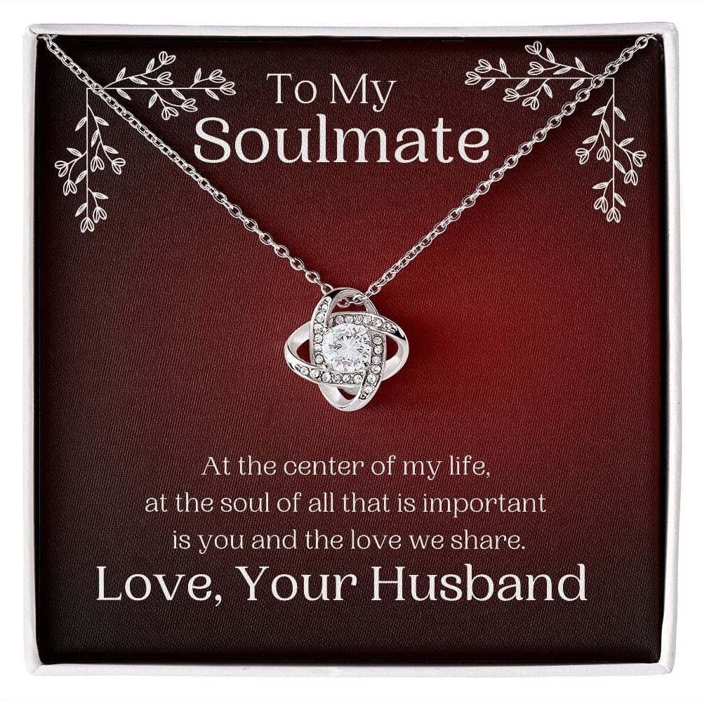 ShineOn Fulfillment Jewelry Soulmate Necklace, Soulmate Gift, To My Soulmate, Valentine Gift, White Gold or Gold Necklace, Gift For Her, Free Gift Box, Free Shipping