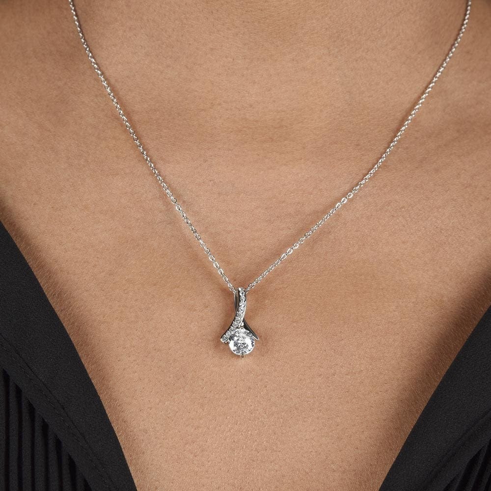 ShineOn Fulfillment Jewelry Soulmate Necklace, My Soulmate, Soulmate Gift, Ribbon Necklace, Silver Necklace, Gold Necklace, Gift for Her, Free Gift Box, Free Shipping