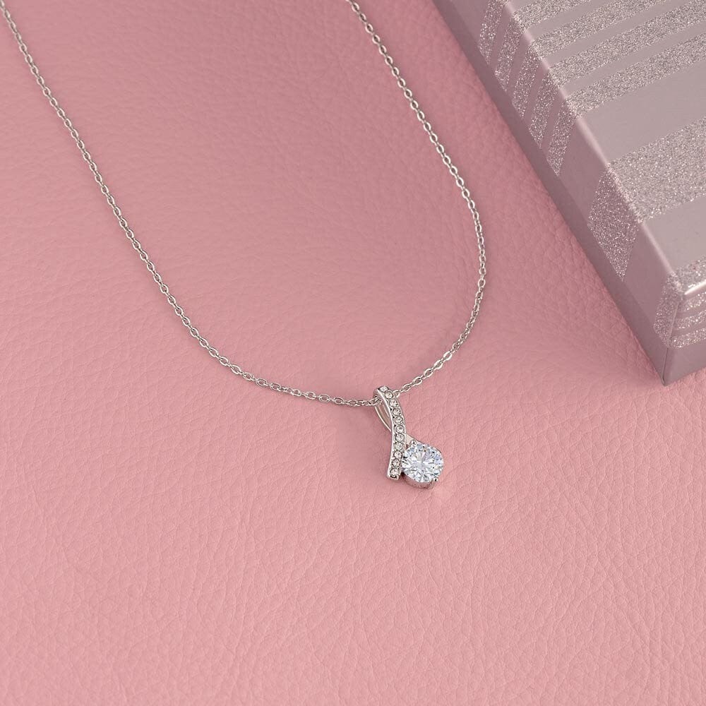 ShineOn Fulfillment Jewelry Soulmate Necklace, My Soulmate, Soulmate Gift, Ribbon Necklace, Silver Necklace, Gold Necklace, Gift for Her, Free Gift Box, Free Shipping