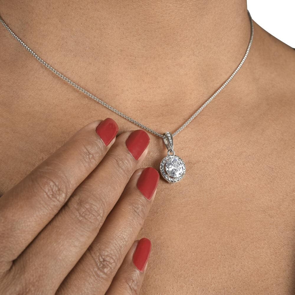 ShineOn Fulfillment Jewelry Wife Necklace, To My Beautiful Wife Necklace, Wife Gift, Valentine Gift, White Gold Necklace, Gift for Her, Free Gift Box, Free Shipping