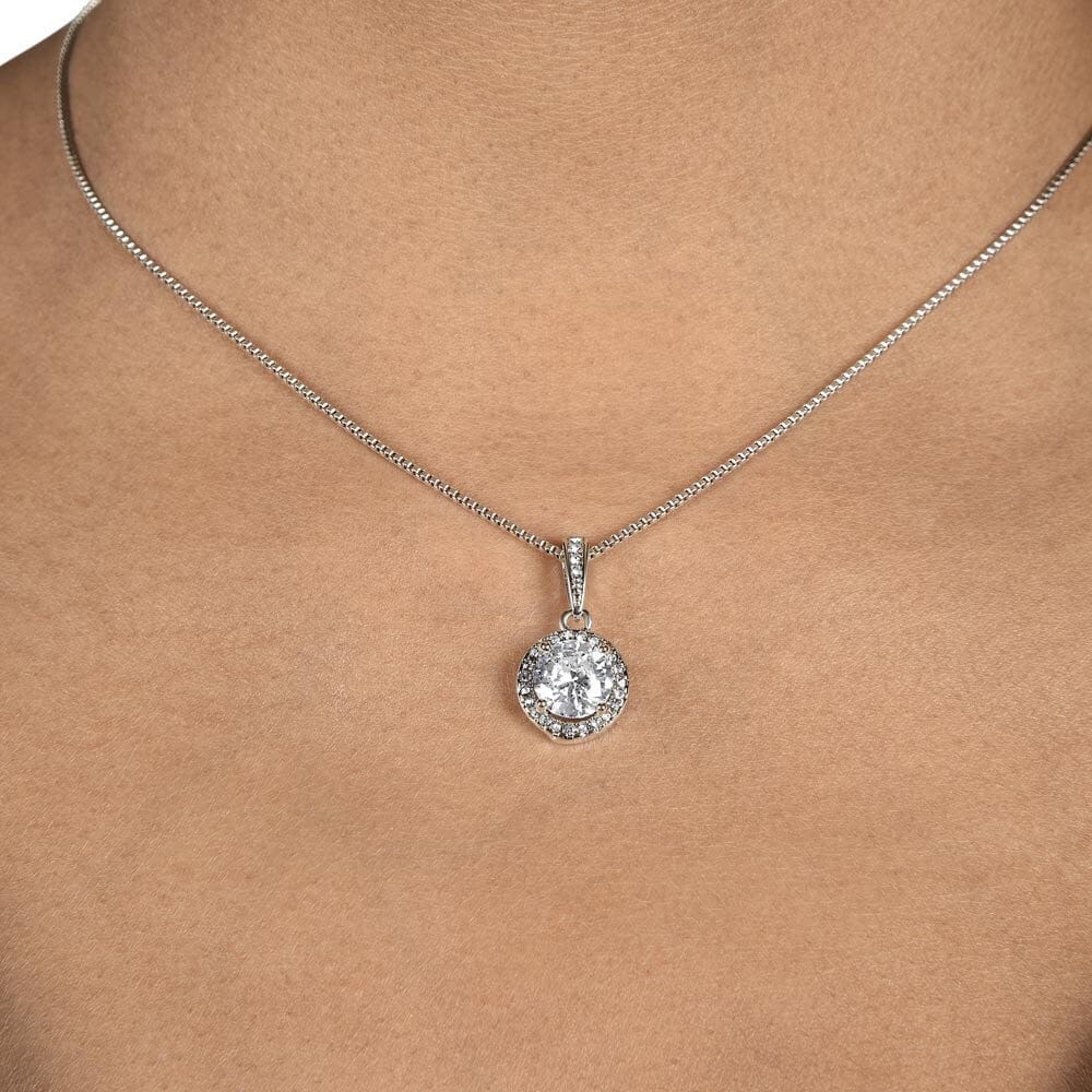 ShineOn Fulfillment Jewelry Wife Necklace, To My Beautiful Wife Necklace, Wife Gift, Valentine Gift, White Gold Necklace, Gift for Her, Free Gift Box, Free Shipping