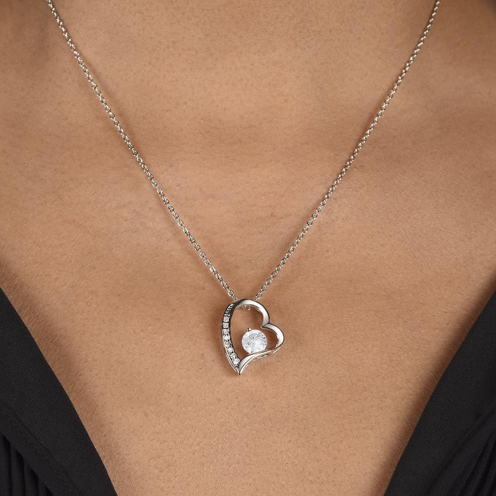 ShineOn Fulfillment Jewelry Mom Necklace, To My Wonderful Mom, Mother's Day Gift from Son, White Gold Necklace, Gold Necklace, Heart, Free Gift Box, Free Shipping