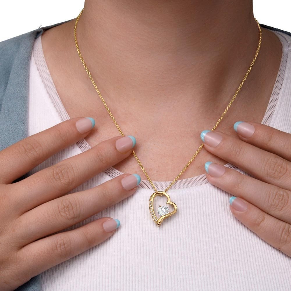 ShineOn Fulfillment Jewelry Mom Necklace, To My Wonderful Mom, Mother's Day Gift from Son, White Gold Necklace, Gold Necklace, Heart, Free Gift Box, Free Shipping