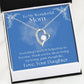 ShineOn Fulfillment Jewelry Mom Necklace, To My Wonderful Mom, Mother's Day Gift from Daughter, White Gold Necklace, Gold Necklace, Heart, Free Gift Box, Free Shipping