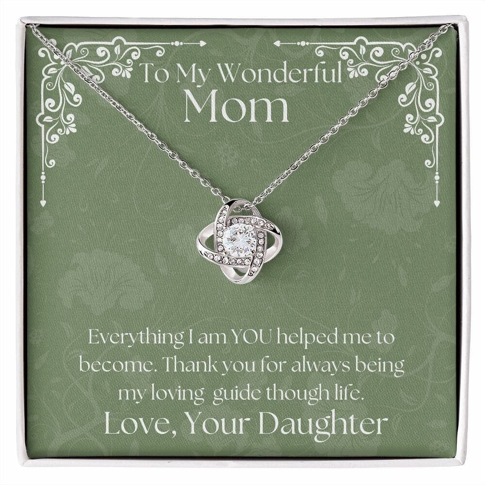 ShineOn Fulfillment Jewelry Mom Necklace, To My Mom Gift, Mother's Day Gift, From Daughter, Silver Necklace, Gold Necklace, Gift for Her, Free Gift Box, Free Shipping