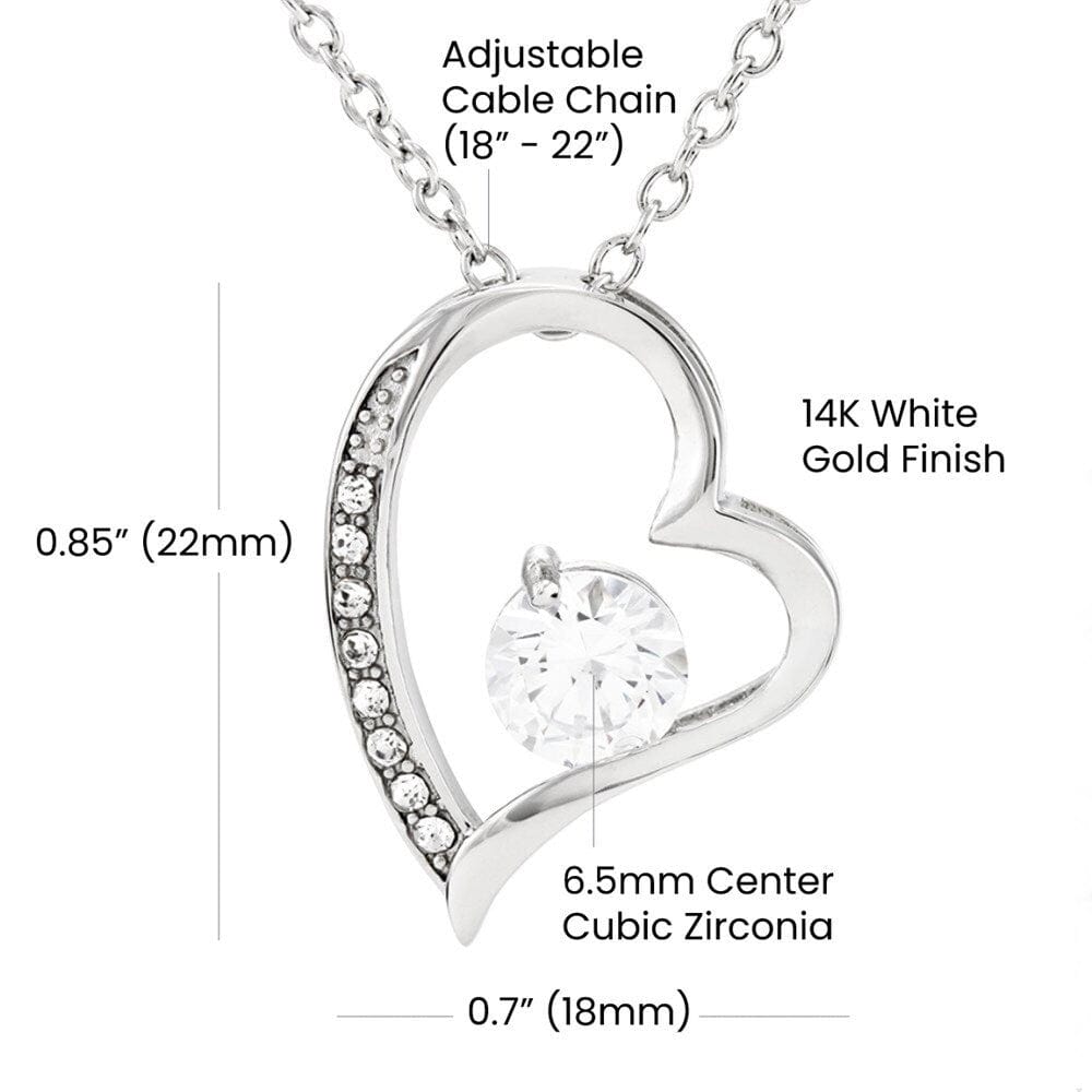 ShineOn Fulfillment Jewelry Mom Necklace, To My Wonderful Mom, Mother's Day Gift from Son, White Gold Necklace, Gold Necklace, Heart, Free Gift Box, Free Shipping