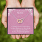 ShineOn Fulfillment Jewelry Mom Necklace, To My Wonderful Mom Necklace, Mother's Gift, Gift From Daughter, Interlocking Hearts Necklace, Free Gift Box, Free Shipping