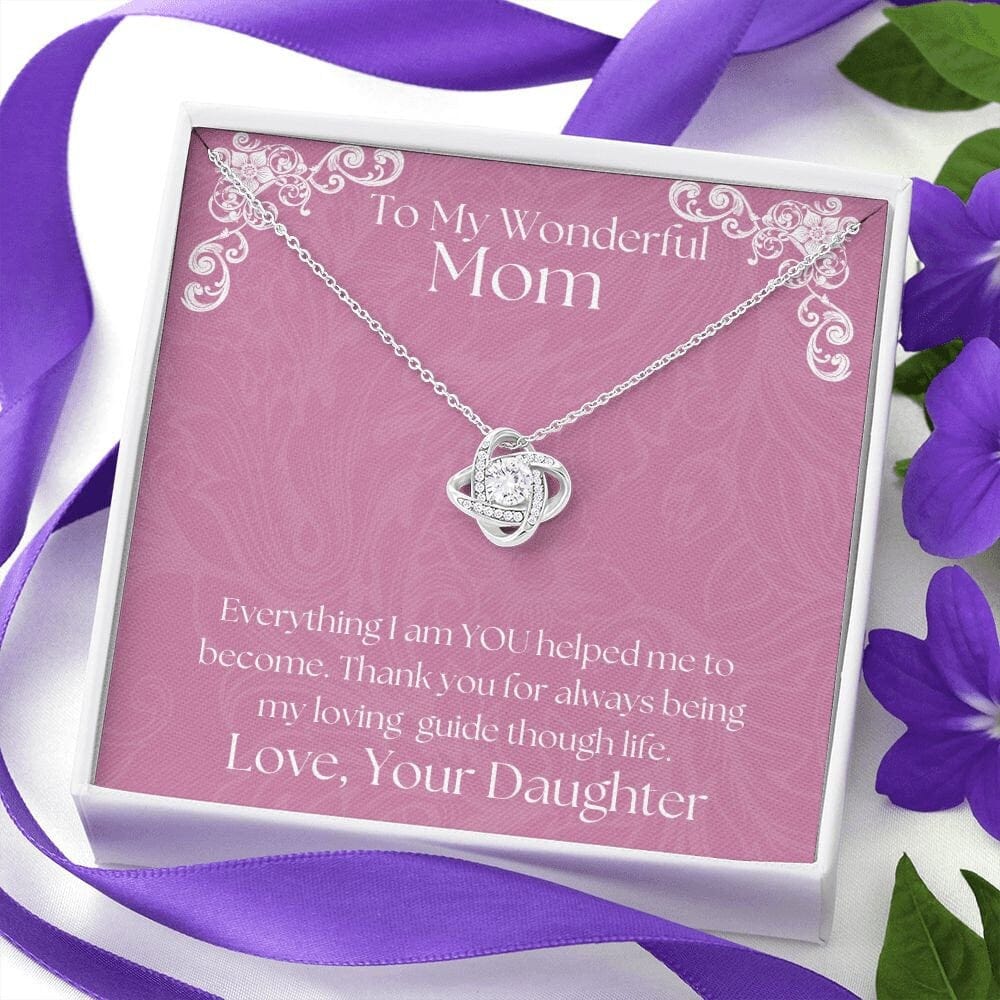 ShineOn Fulfillment Jewelry Mom Necklace, To My Mom Gift, Mother's Day Gift, From Daughter, Silver Necklace, Gold Necklace, Gift for Her, Free Gift Box, Free Shipping