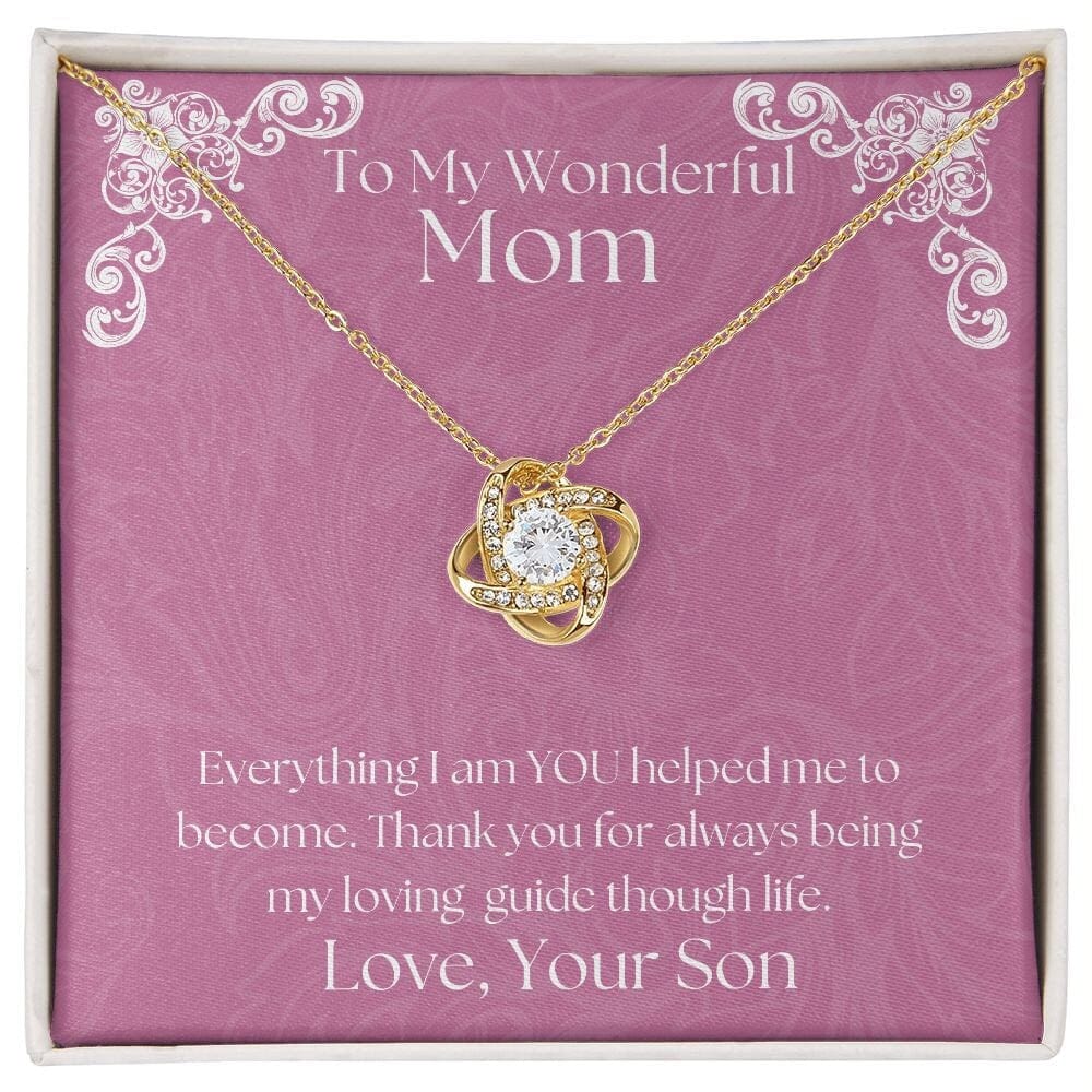 ShineOn Fulfillment Jewelry Mom Necklace, To My Mom Gift, Mother's Day Gift, From Son, Silver Necklace, Gold Necklace, Gift for Her, Free Gift Box, Free Shipping