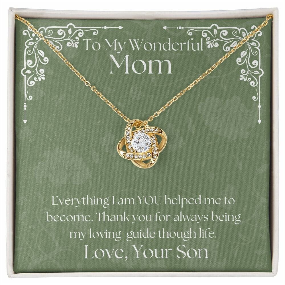 ShineOn Fulfillment Jewelry Mom Necklace, To My Mom Gift, Mother's Day Gift, From Son, Silver Necklace, Gold Necklace, Gift for Her, Free Gift Box, Free Shipping