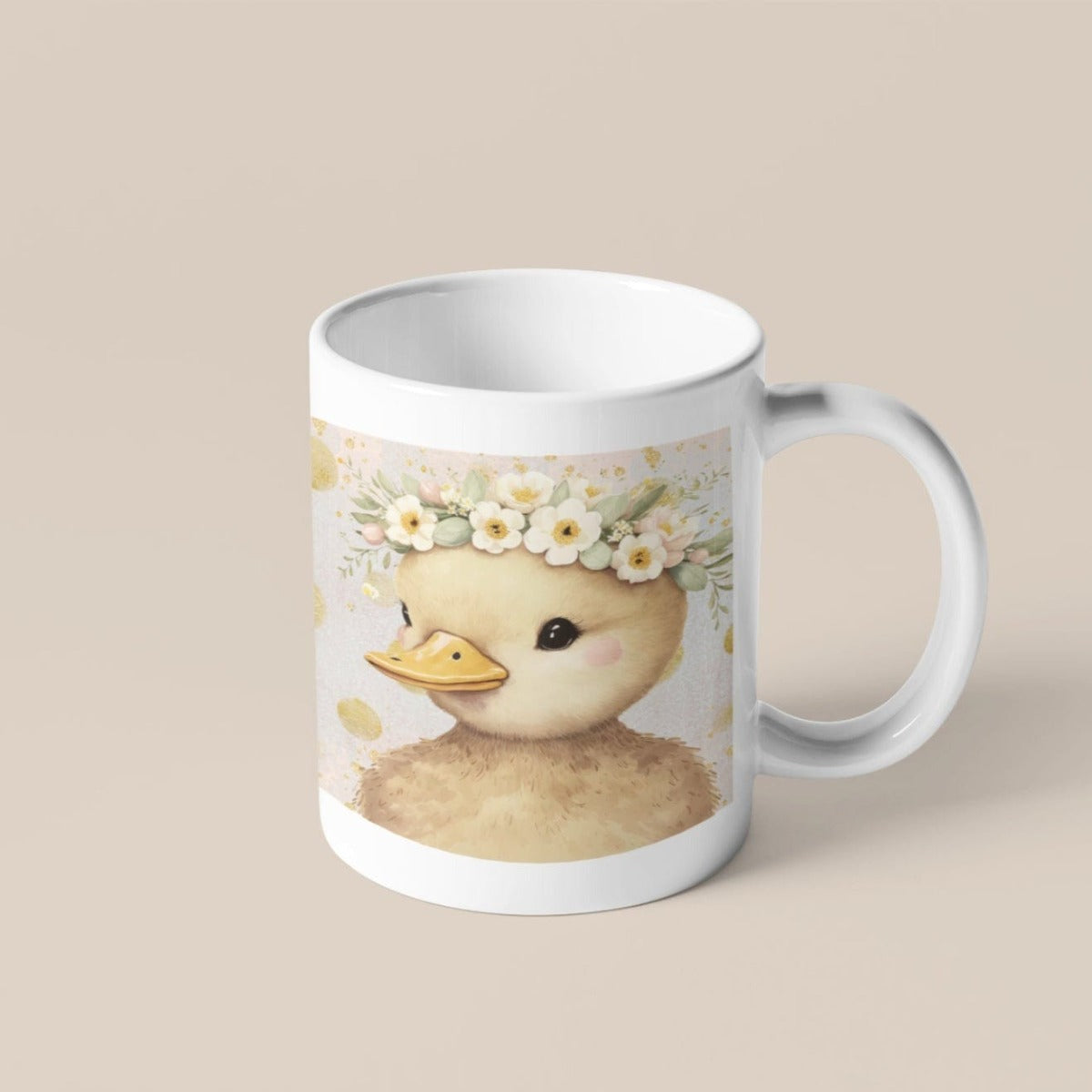 Printify Mug 11oz Coffee Mug, Duckling Coffee Mug, Duckling Gift, Duck Mug, Birthday Gift, Animal Mug, White 11 oz Ceramic, Gift for Her, Free Shipping 10674860969558647072