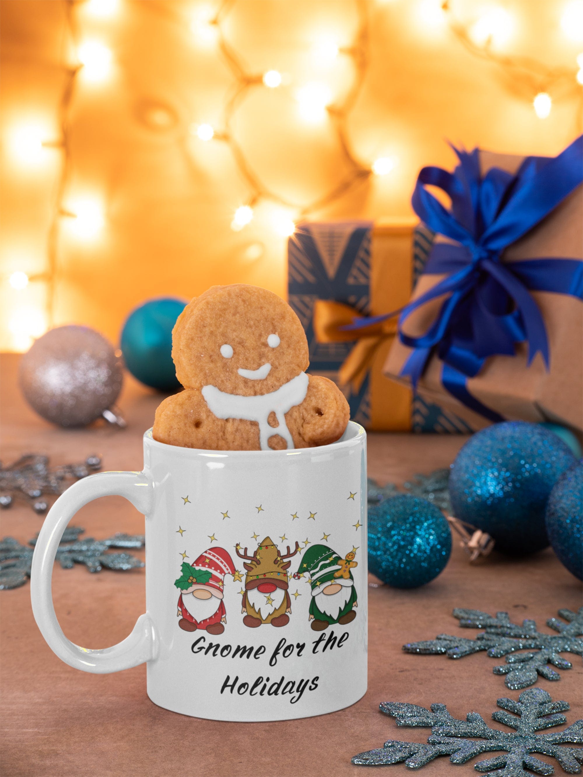 Printify Mug 11oz Coffee Mug, Gnome for the Holidays, White 11oz Ceramic Mug, Gnome Mug, Gift for Her, Humorous Mug, Christmas Gift, Free Shipping 17758422713303061832
