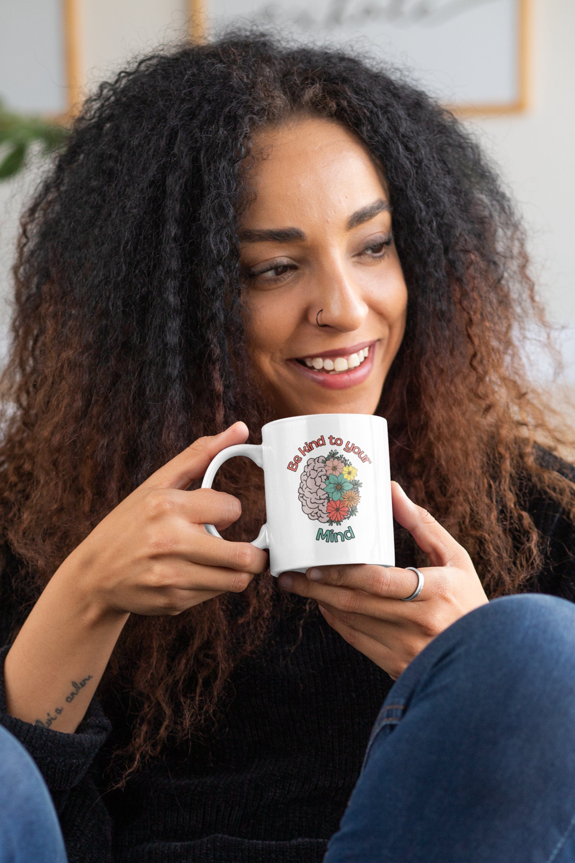 Printify Mug 15oz Coffee Mug, Mental Health Mug, Therapist Mug, Coffee Mug Gift , White 15 oz Ceramic, Gift for Her or Him 14642556524514734321