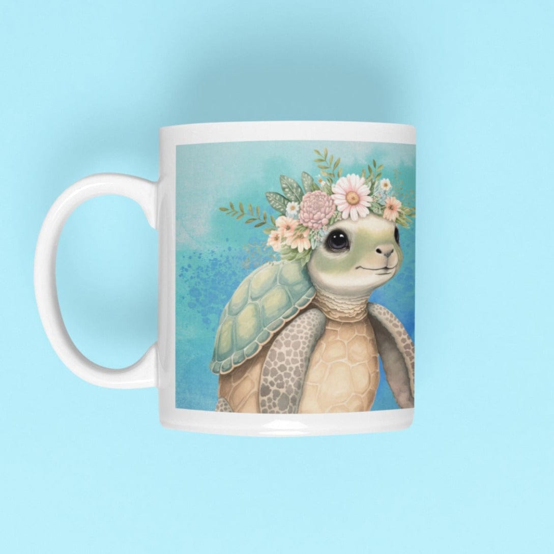 Printify Mug 11oz Coffee Mug, Turtle Coffee Mug, Turtle Gift, Sea Turtle Mug, Birthday Gift, Ocean Mug, White 11 oz Ceramic, Gift for Her, Free Shipping 13404971023114365858
