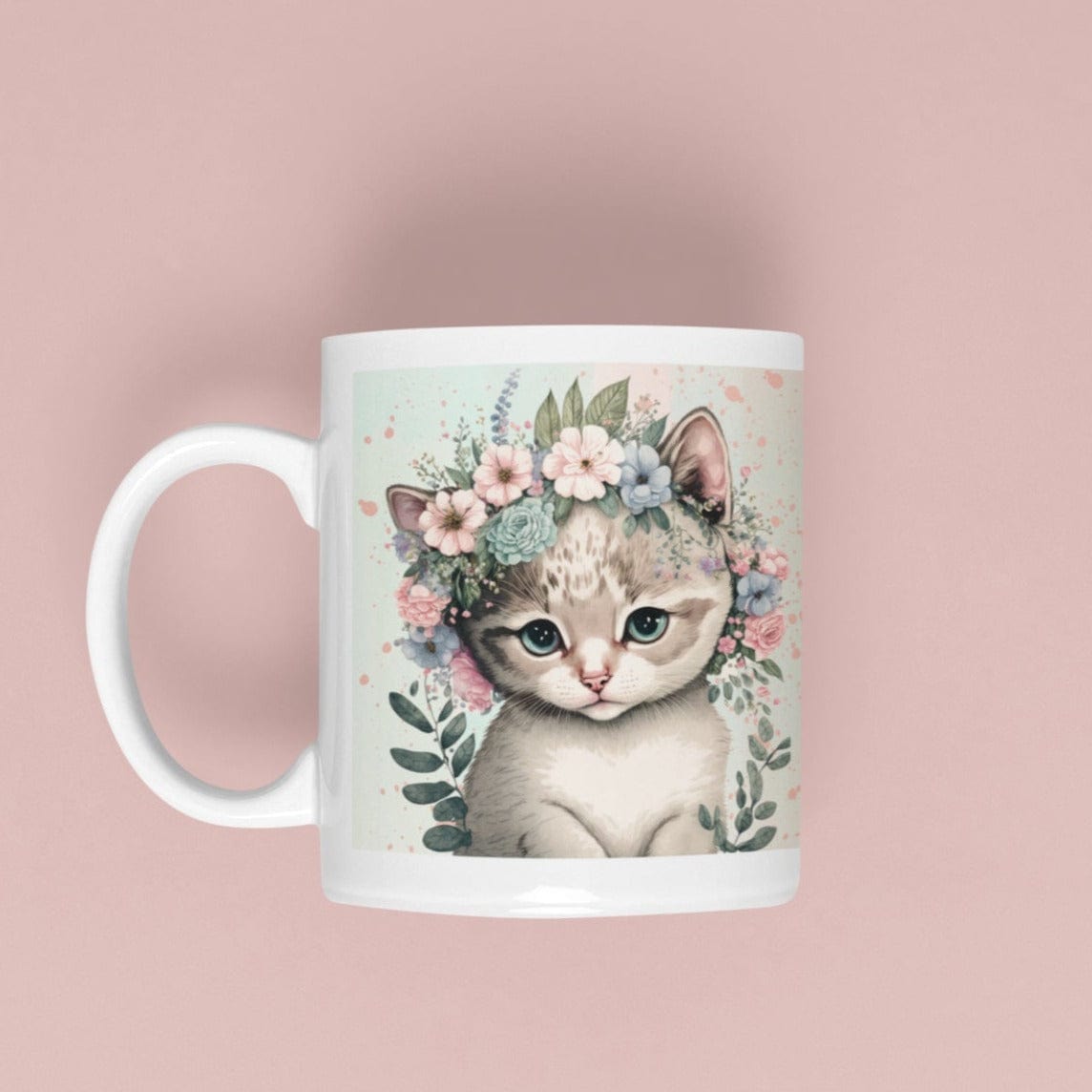 Printify Mug 11oz Coffee Mug, Cat Coffee Mug, Cat Gift, Kitten Mug, Birthday Gift, Animal Mug, White 11 oz Ceramic, Gift for Her 20425422407467407695